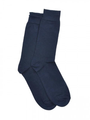Reid & Taylor Men Solid  Navy Blue Socks