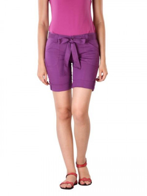 Jealous 21 Women Purple Shorts