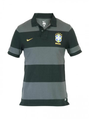 Nike Men Stripes Grey Polo Tshirts