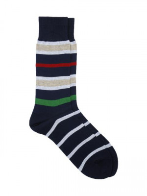 Reid & Taylor Men Stripes Black Socks