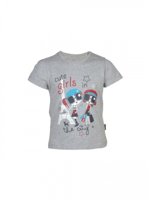 Doodle Cute Girls  Grey Tshirt