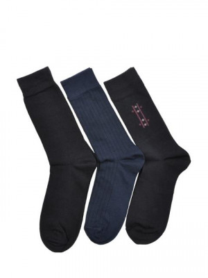 Reid & Taylor Men Solid Blue Socks