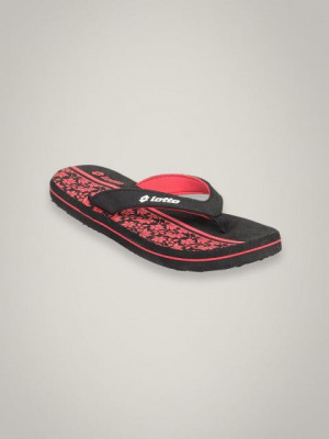 Lotto Women's Flora Black Red Flip Flop