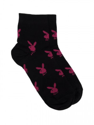 Playboy Women Playmate Black Ankle Socks