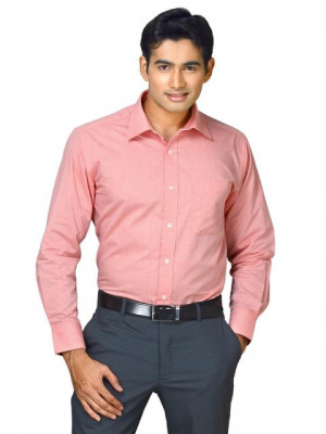 John Miller Men Cotton Blend Red Shirts