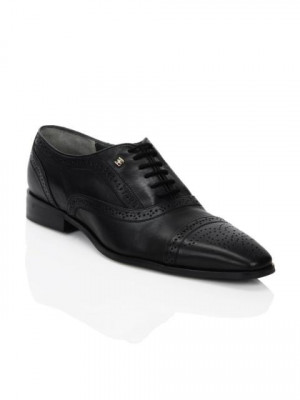 Enroute Men Black Formal Shoes