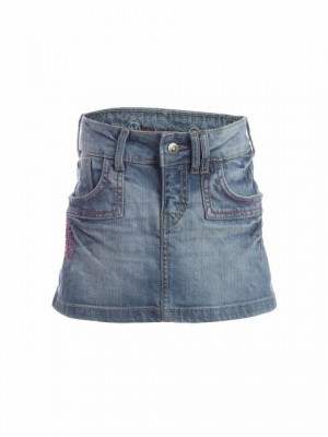 Gini and Jony Girls Washed Blue Skirt