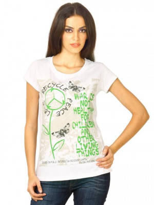 Flying Machine Women RN HS White Tshirts