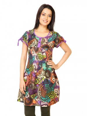 Diva Women Printed Blue Kurti