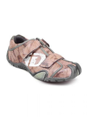 iD Men's Casual Strapped Leather Brown Shoe