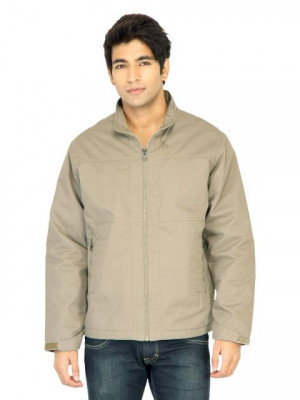 Turtle Solid Men Khaki Jacket
