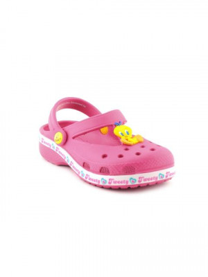 Warner Bros Kids Girls TW Big Facelog Pink Sandals