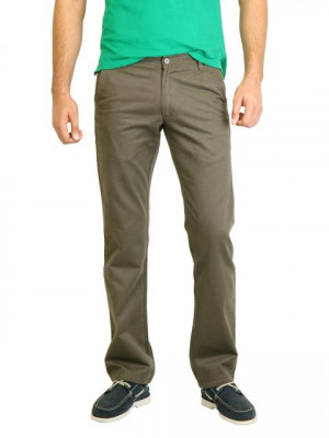 Highlander Men Solid Olive Trouser