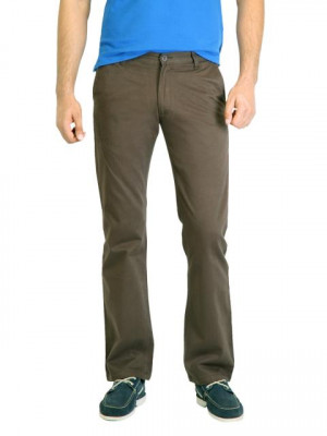 Highlander Men Solid Brown Trouser
