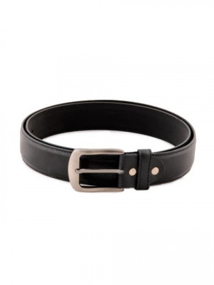 New Hide Men Solid Black Belts
