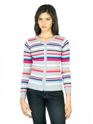 Wrangler Women Fluro Grey Sweater