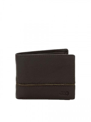 JAG Men Chocolate Brown Leather Wallet