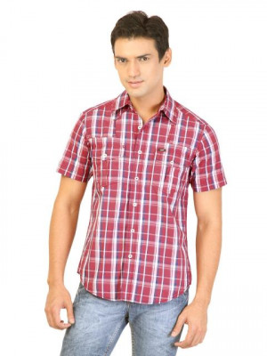 Lee Men Red Check Shirt