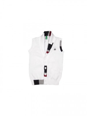 United Colors of Benetton Boys White Waistcoat
