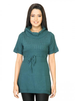 Jealous 21 Women Solid Blue Sweater