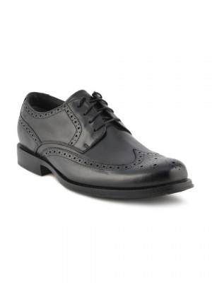 Clarks Men Dino Limit Leather Black Formal Shoes