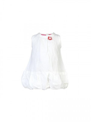 Gini and Jony Kids Girls Solid White Dresses