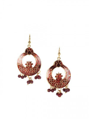 Adrika Red Earrings