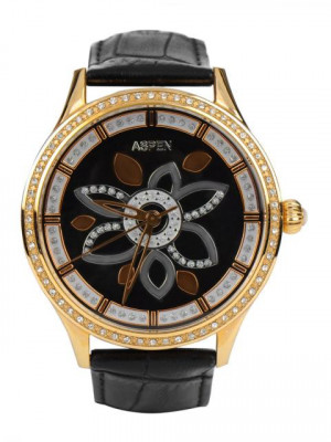 Aspen Women Black Dial Watch