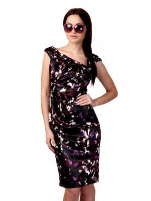 Avirate  Black & Purple Women Dress