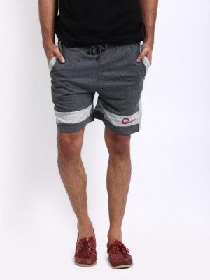 Chromozome Men Grey Melange Soccer Shorts S-5066