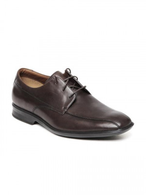 Clarks Men Brown Leather Derbys