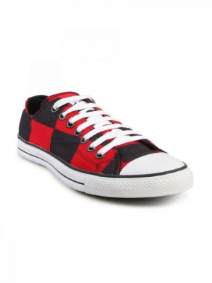 Converse Women Red Big Checks Shoes