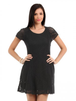 Elle Women Black Dress