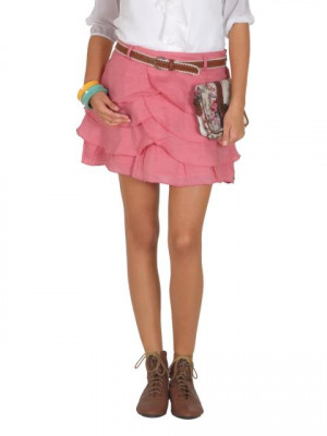 Elle Women Pink Vintage Skirt