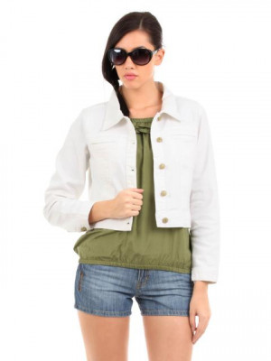 Elle Women White Jacket