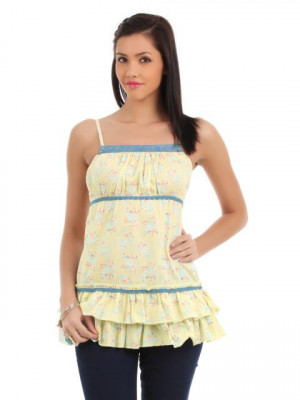 Elle Women Yellow Vintage Tunic