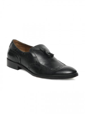 Enroute Men Black Formal Shoes