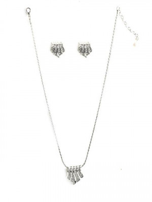 Estelle Women Silver Earring & Pendant Set