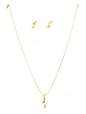 Estelle Women Gold Earring & Pendant Set