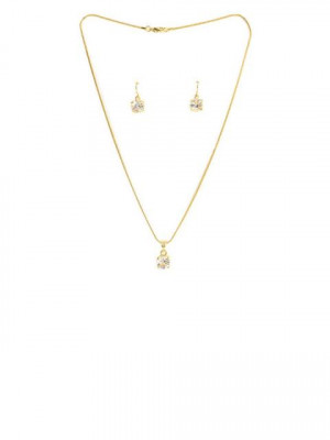 Estelle Women Gold Earring & Pendant Set