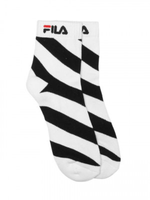Fila Men White Ankle Dig Logo-H Socks