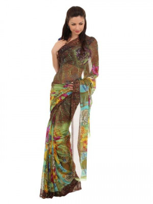 FNF Multicoloured Evening Wear Sari