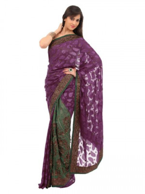 FNF Purple Wedding Collection Sari