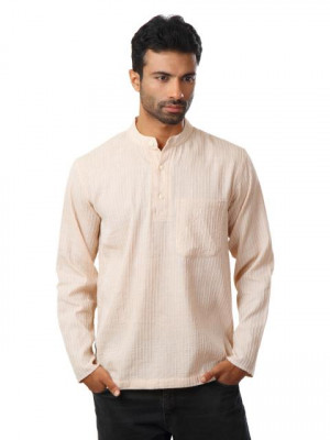 Fabindia Men Beige Kurta