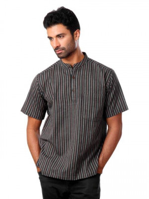 Fabindia Men Black Kurta