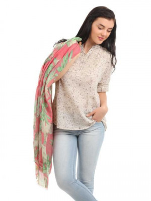 Femella Women Pink Printed Scarf