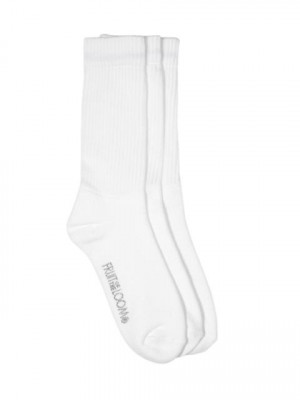 Fruit of the Loom Men White Pack of Three Socks