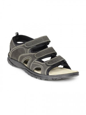 Gliders Men Black Sandals