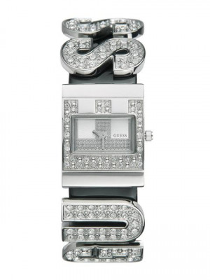 Guess Women Logo Glam Silver Watch