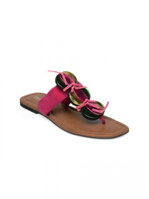 Inc 5 Women Pink & Tan Sandals